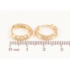 Сережки Xuping колір Позолота 14K колечка "Візерунок з кристалами" фото №2