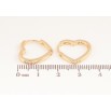 Серьги Xuping цвет Позолота 14K колечки "Сердечки с кристаллами" фото №2