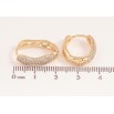 Сережки Xuping колір Позолота 14K колечка "Інкрустація кристалами" фото №2 Сережки Xuping колір Позолота 14K колечка "Інкрустація кристалами" фото №2