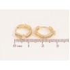 Сережки Xuping колір Позолота 14K колечка "Візерунок з кристалами" фото №2 Сережки Xuping колір Позолота 14K колечка "Візерунок з кристалами" фото №2