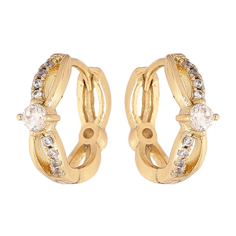 Сережки Xuping колір Позолота 14K колечка "Візерунок з кристалами" фото №23 Сережки Xuping колір Позолота 14K колечка "Візерунок з кристалами" фото №23