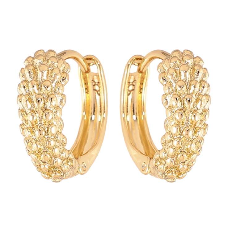 Серьги Xuping цвет Позолота 14K колечки "Декоративный узор" фото №11 Серьги Xuping цвет Позолота 14K колечки "Декоративный узор" фото №11