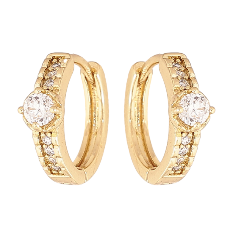 Сережки Xuping колір Позолота 14K колечка "Візерунок з кристалами" фото №18 Сережки Xuping колір Позолота 14K колечка "Візерунок з кристалами" фото №18
