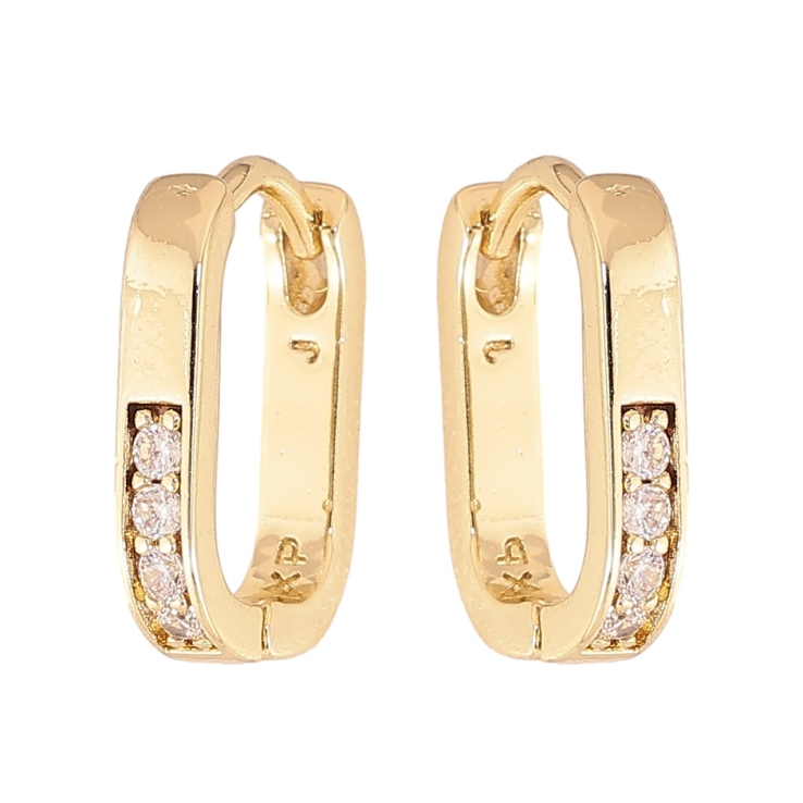 Серьги Xuping цвет Позолота 14K колечки "Узор с кристаллами" фото №8 Серьги Xuping цвет Позолота 14K колечки "Узор с кристаллами" фото №8