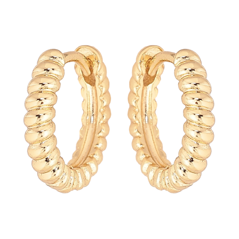 Серьги Xuping цвет Позолота 14K колечки "Декоративный узор" фото №3 Серьги Xuping цвет Позолота 14K колечки "Декоративный узор" фото №3