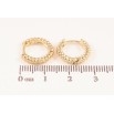 Сережки Xuping колір Позолота 14K колечка "Декоративний візерунок" фото №2 Сережки Xuping колір Позолота 14K колечка "Декоративний візерунок" фото №2