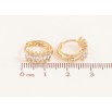 Серьги Xuping цвет Позолота 14K колечки "Дорожки кристаллов" фото №2