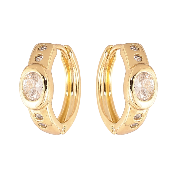 Сережки Xuping колір Позолота 14K колечка "Візерунок з кристалами" фото №19 Сережки Xuping колір Позолота 14K колечка "Візерунок з кристалами" фото №19