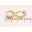 Сережки Xuping колір Позолота 14K колечка "Доріжки кольорових кристалів" фото №2