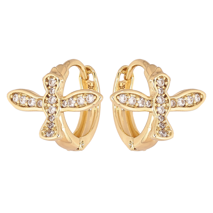 Сережки Xuping колір Позолота 14K колечка "Пташки" фото №13 Сережки Xuping колір Позолота 14K колечка "Пташки" фото №13