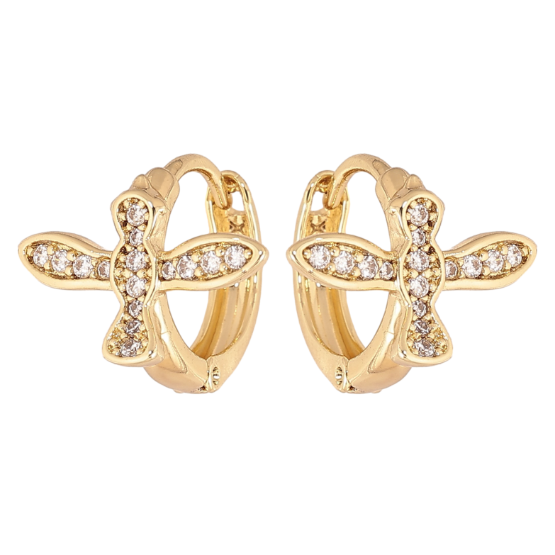 Сережки Xuping колір Позолота 14K колечка "Пташки" фото №10 Сережки Xuping колір Позолота 14K колечка "Пташки" фото №10