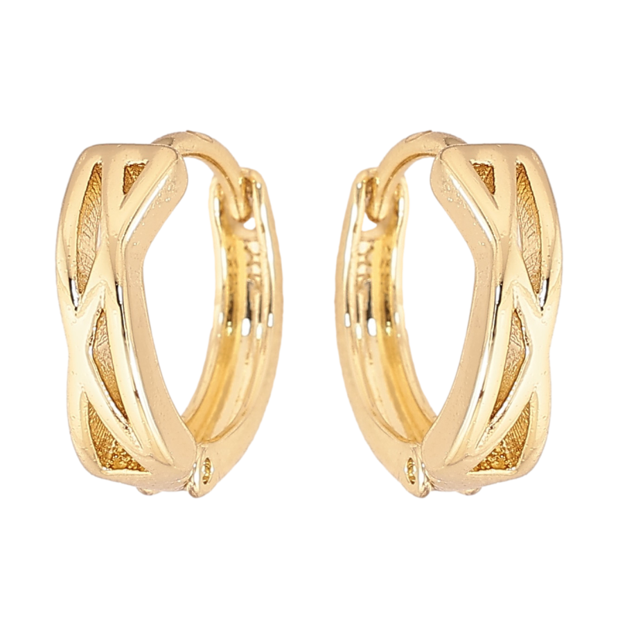 Серьги Xuping цвет Позолота 14K колечки "Декоративный узор" фото №1 Серьги Xuping цвет Позолота 14K колечки "Декоративный узор" фото №1