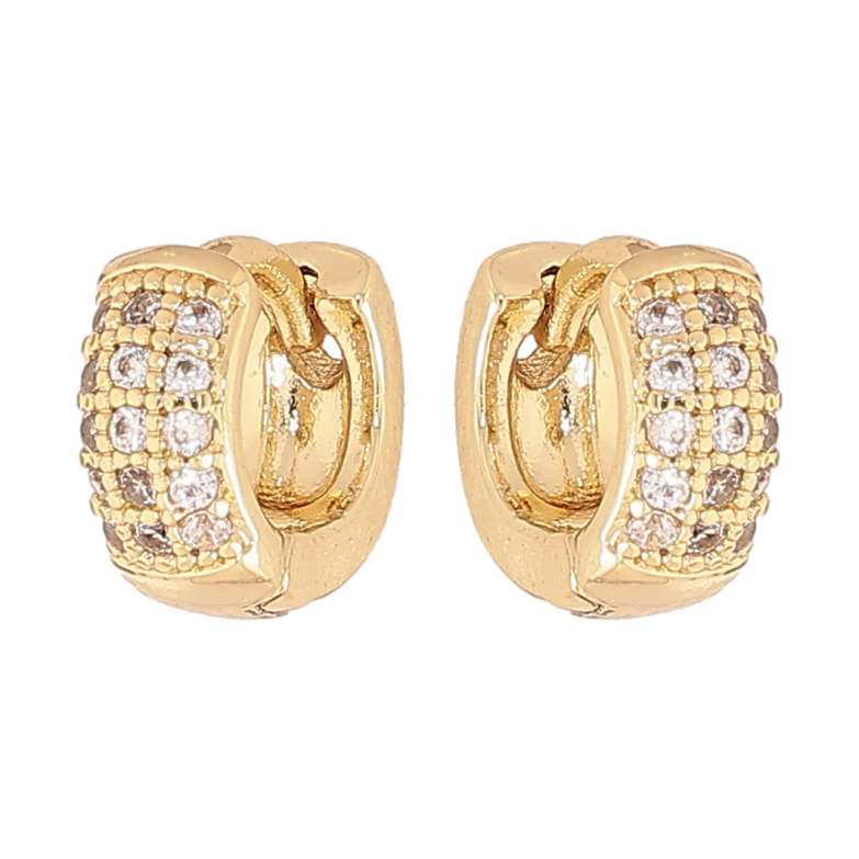 Сережки Xuping колір Позолота 14K колечка "Інкрустація кристалами" фото №9 Сережки Xuping колір Позолота 14K колечка "Інкрустація кристалами" фото №9
