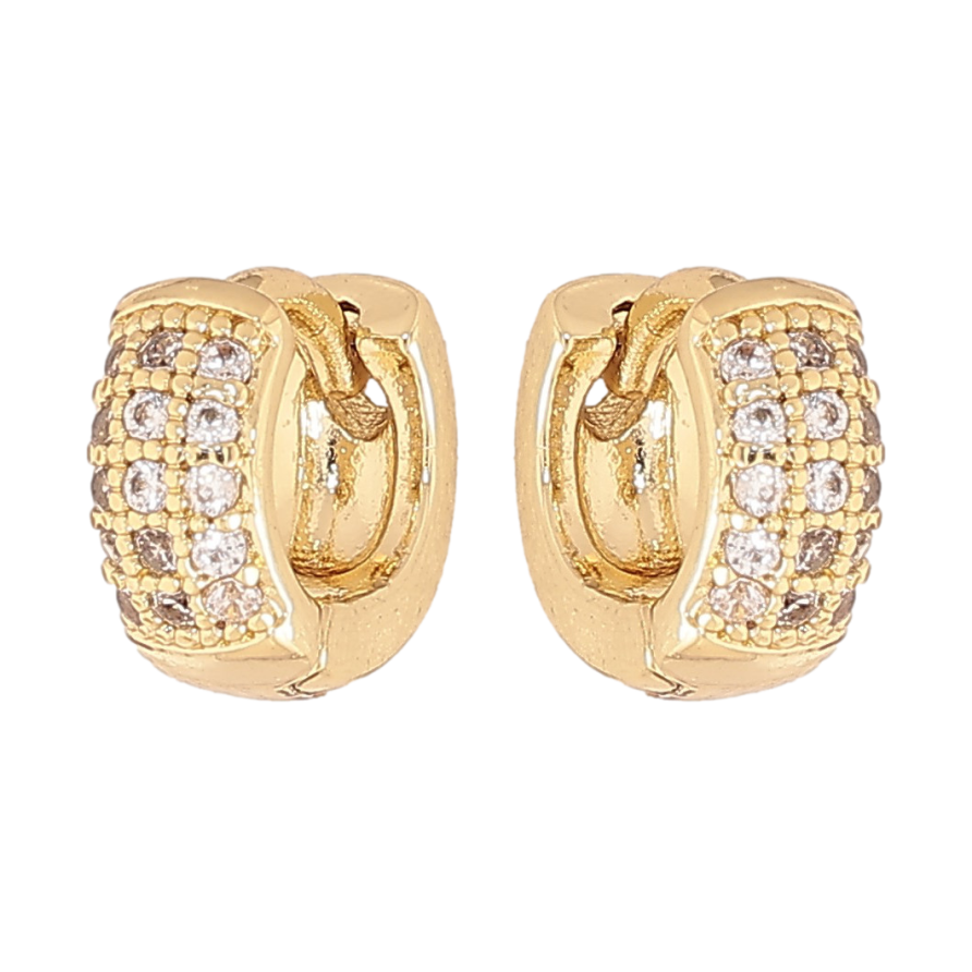 Серьги Xuping цвет Позолота 14K колечки "Инкрустация кристаллами" фото №1 Серьги Xuping цвет Позолота 14K колечки "Инкрустация кристаллами" фото №1