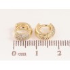 Серьги Xuping цвет Позолота 14K колечки "Инкрустация кристаллами" фото №2 Серьги Xuping цвет Позолота 14K колечки "Инкрустация кристаллами" фото №2