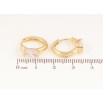 Сережки Xuping колір Позолота 14K колечка "Візерунок з кристалом" фото №2 Сережки Xuping колір Позолота 14K колечка "Візерунок з кристалом" фото №2