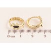 Сережки Xuping колір Позолота 14K колечка "Ящірка з чорною емаллю" фото №2