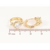 Сережки Xuping колір Позолота 14K колечка "Квіточки з кристалами" фото №2 Сережки Xuping колір Позолота 14K колечка "Квіточки з кристалами" фото №2