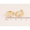 Сережки Xuping колір Позолота 14K колечка "Візерунок з кристалом" фото №2