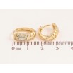 Сережки Xuping колір Позолота 14K колечка "Візерунок з кристалами" фото №2