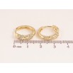 Серьги Xuping цвет Позолота 14K колечки "Узор с кристаллами" фото №2 Серьги Xuping цвет Позолота 14K колечки "Узор с кристаллами" фото №2
