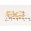 Сережки Xuping колір Позолота 14K колечка "Візерунок з кристалами" фото №2