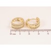 Сережки Xuping колір Позолота 14K колечка "Візерунок з кристалами" фото №2