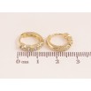 Сережки Xuping колір Позолота 14K колечка "Візерунок з кристалами" фото №2