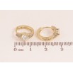 Сережки Xuping колір Позолота 14K колечка "Візерунок з кристалами" фото №2