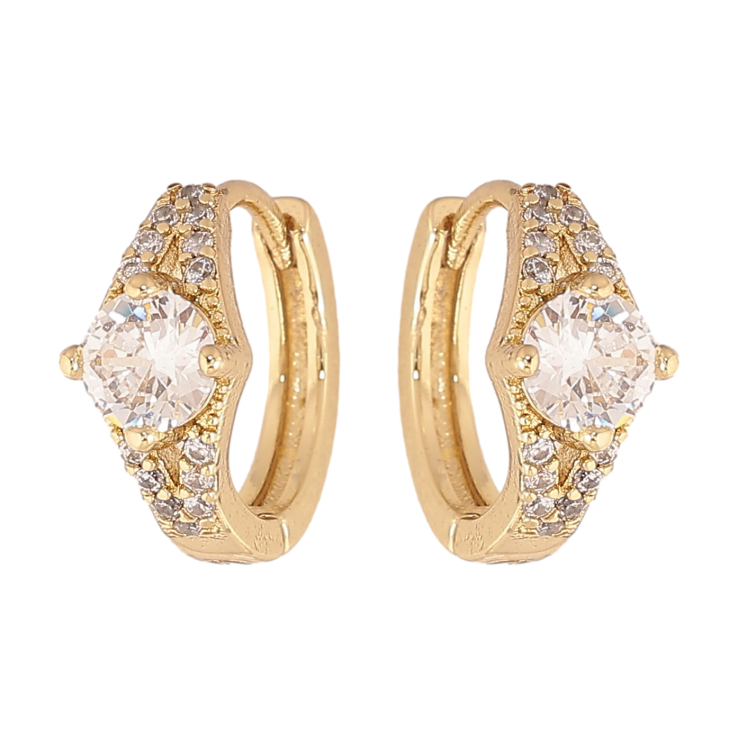 Сережки Xuping колір Позолота 14K колечка "Візерунок з кристалами" фото №25 Сережки Xuping колір Позолота 14K колечка "Візерунок з кристалами" фото №25