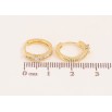Сережки Xuping колір Позолота 14K колечка "Візерунок з кристалами" фото №2 Сережки Xuping колір Позолота 14K колечка "Візерунок з кристалами" фото №2