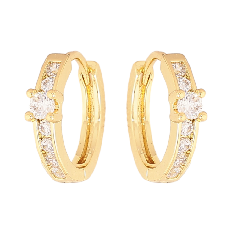 Сережки Xuping колір Позолота 14K колечка "Візерунок з кристалами" фото №23 Сережки Xuping колір Позолота 14K колечка "Візерунок з кристалами" фото №23