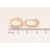 Серьги Xuping цвет Позолота 14K колечки "Дорожки кристаллов" фото №2