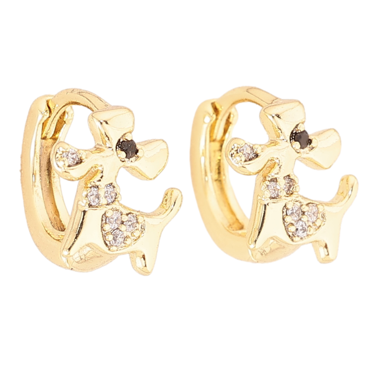 Серьги Xuping цвет Позолота 14K колечки "Собачки" фото №22