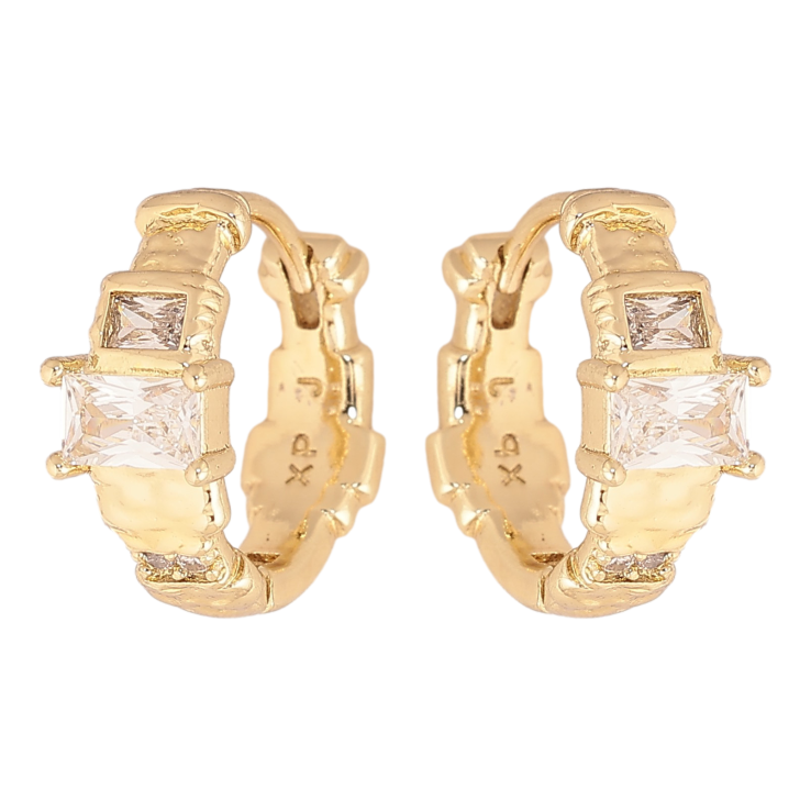 Сережки Xuping колір Позолота 14K колечка "Візерунок з кристалами" фото №17 Сережки Xuping колір Позолота 14K колечка "Візерунок з кристалами" фото №17