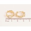 Серьги Xuping цвет Позолота 14K колечки "Узор с кристаллами" фото №2 Серьги Xuping цвет Позолота 14K колечки "Узор с кристаллами" фото №2