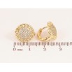 Сережки Xuping колір Позолота 14K колечка "Візерунок з кристалами" фото №2