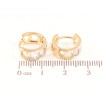 Серьги Xuping цвет Позолота 18K + Родий колечки "Узор сердечки" фото №2