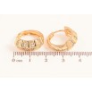 Сережки Xuping колір Позолота 18K колечка "Візерунок з кристалами" фото №2 Сережки Xuping колір Позолота 18K колечка "Візерунок з кристалами" фото №2