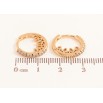 Серьги Xuping цвет Позолота 18K колечки "Боковой узор с дорожками кристаллов"  фото №2
