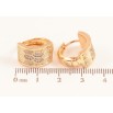 Серьги Xuping цвет Позолота 18K колечки "Узор с кристаллами"  фото №2