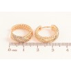 Серьги Xuping цвет Позолота 18K колечки "Узор с кристаллами"  фото №2