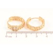 Серьги Xuping цвет Позолота 18K колечки "Декоративный узор с кристаллами" фото №2 Серьги Xuping цвет Позолота 18K колечки "Декоративный узор с кристаллами" фото №2