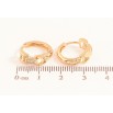 Серьги Xuping цвет Позолота 18K колечки "Узор с кристаллами" фото №2 Серьги Xuping цвет Позолота 18K колечки "Узор с кристаллами" фото №2