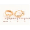 Серьги Xuping цвет Позолота 18K колечки "Вставки кристаллов" фото №2 Серьги Xuping цвет Позолота 18K колечки "Вставки кристаллов" фото №2
