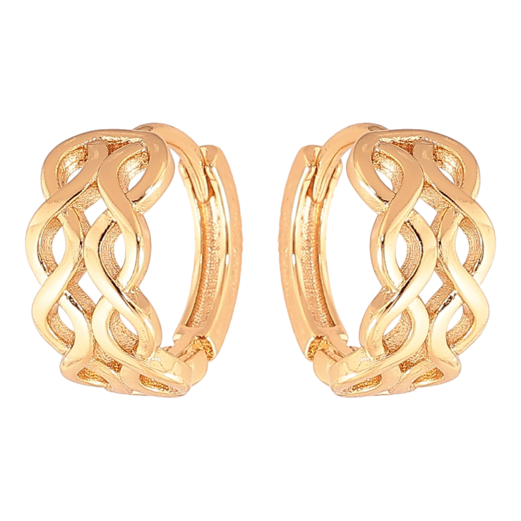 Серьги Xuping цвет Позолота 18K колечки "Декоративный узор" фото №17 Серьги Xuping цвет Позолота 18K колечки "Декоративный узор" фото №17