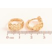 Серьги Xuping цвет Позолота 18K колечки "Декоративный узор" фото №2 Серьги Xuping цвет Позолота 18K колечки "Декоративный узор" фото №2