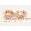 Сережки Xuping колір Позолота 18K колечка "Інкрустація кристалами" фото №2 Сережки Xuping колір Позолота 18K колечка "Інкрустація кристалами" фото №2
