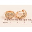 Серьги Xuping цвет Позолота 18K колечки "Узор с кристаллами" фото №2 Серьги Xuping цвет Позолота 18K колечки "Узор с кристаллами" фото №2