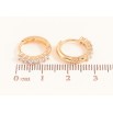 Серьги Xuping цвет Позолота 18K колечки "Дорожки кристаллов" фото №2